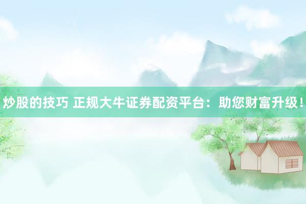 炒股的技巧 正规大牛证券配资平台：助您财富升级！