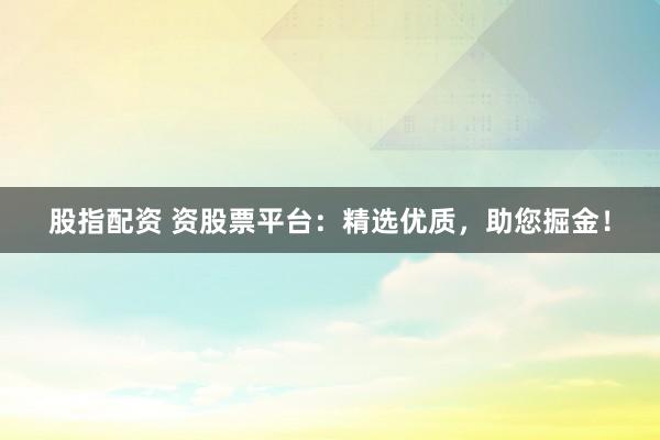 股指配资 资股票平台：精选优质，助您掘金！