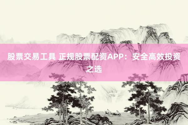股票交易工具 正规股票配资APP：安全高效投资之选