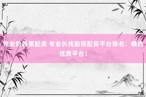 专业的股票配资 专业长线股民配资平台排名:精选优质平台!