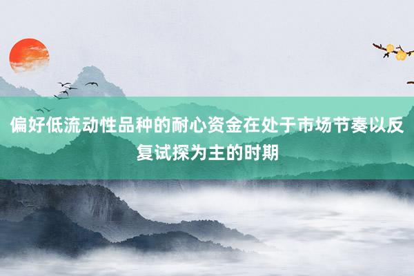 偏好低流动性品种的耐心资金在处于市场节奏以反复试探为主的时期